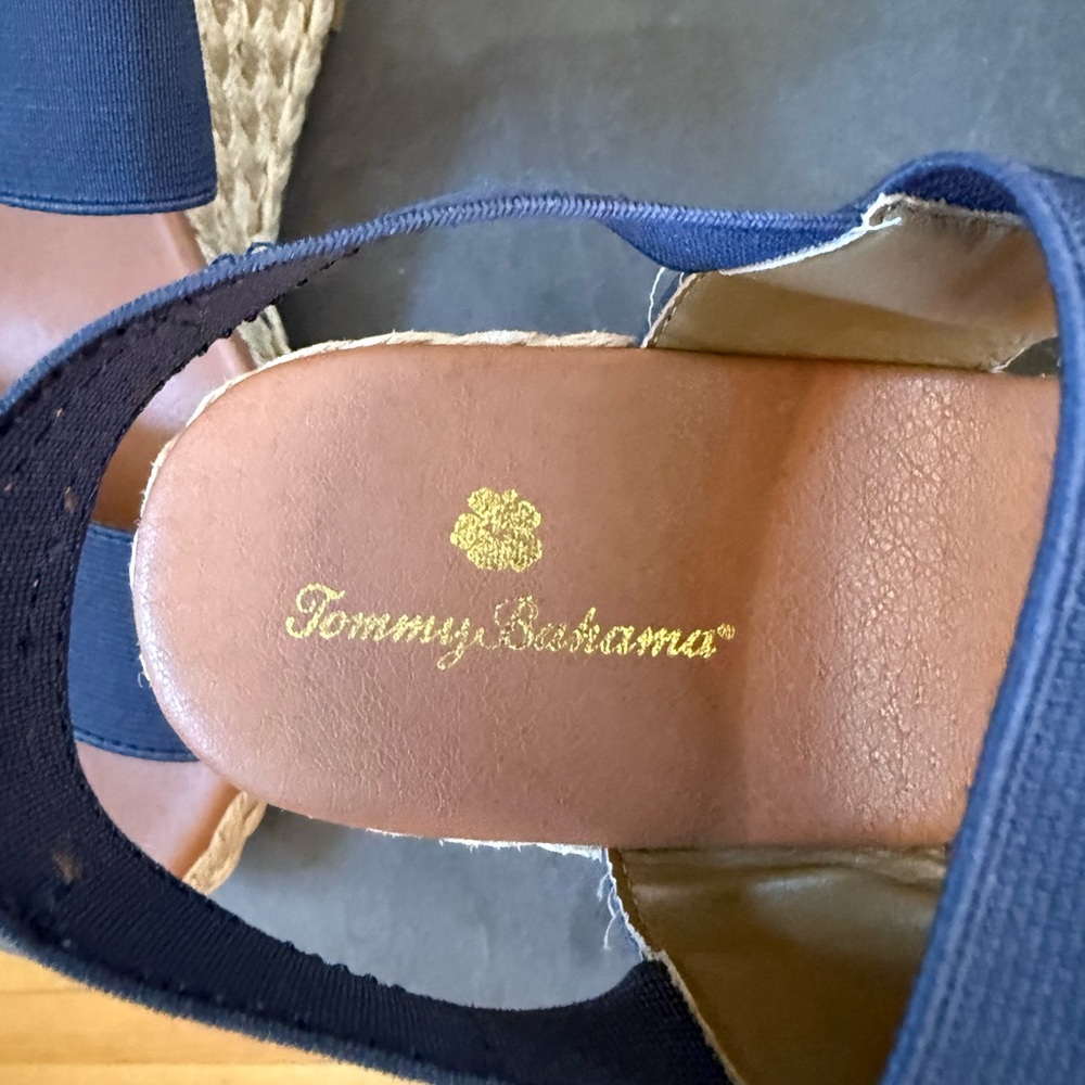 TOMMY BAHAMA Sakura Wedge Navy Size 9 - Picture 5 of 8